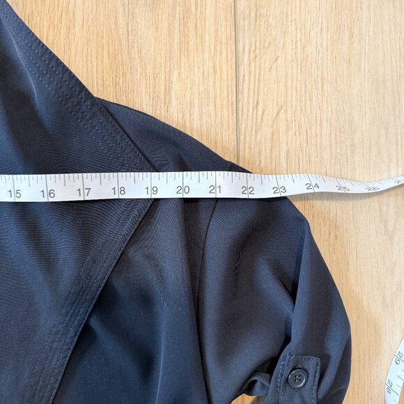 🔵 Navy Open Front Drape Jacket | Max Studio London | Size S - Picture 10 of 11